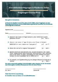 Fragebogen SARS-CoV-2